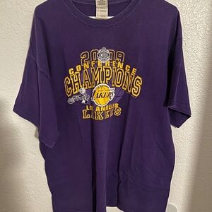 2009 Conference Champions LA Lakers Purple T.shirt Size XL